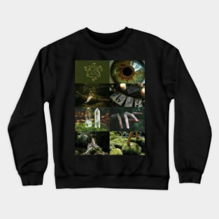 green forest collage Crewneck Sweatshirt